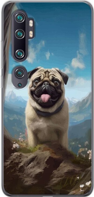 Mobildeksel til Xiaomi Mi Note 10 med Glad Hund motiv