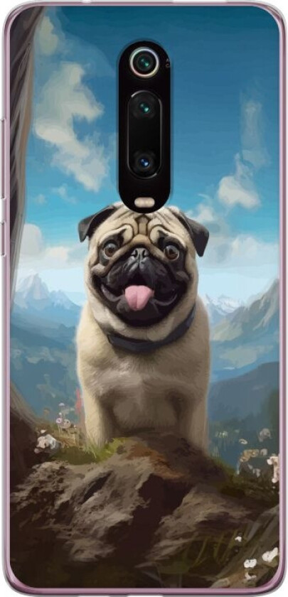 Mobildeksel til Xiaomi Mi 9T Pro med Glad Hund motiv