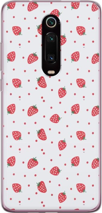 Mobildeksel til Xiaomi Mi 9T Pro med Jordbær motiv