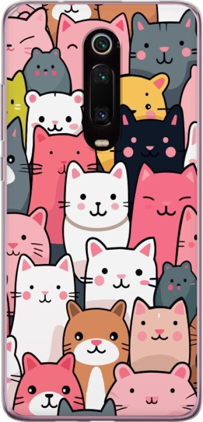 Mobildeksel til Xiaomi Mi 9T Pro med Kattmønster motiv