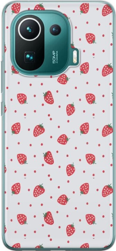 Mobildeksel til Xiaomi Mi 11 Pro med Jordbær motiv