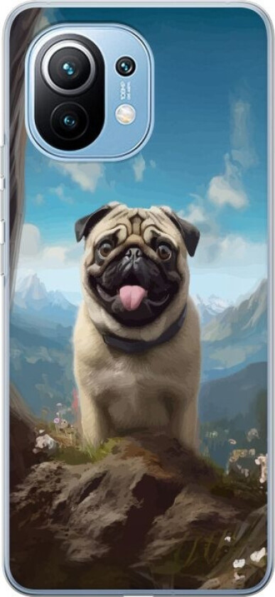 Mobildeksel til Xiaomi Mi 11 med Glad Hund motiv