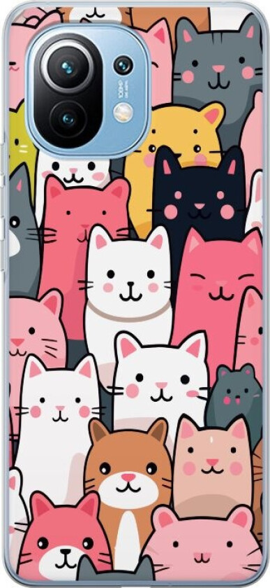Mobildeksel til Xiaomi Mi 11 med Kattmønster motiv