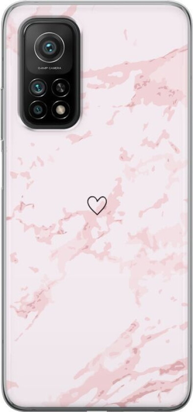 Mobildeksel til Xiaomi Mi 10T 5G med Rosa Hjerte motiv