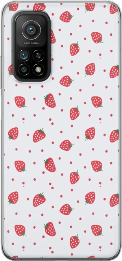 Mobildeksel til Xiaomi Mi 10T 5G med Jordbær motiv