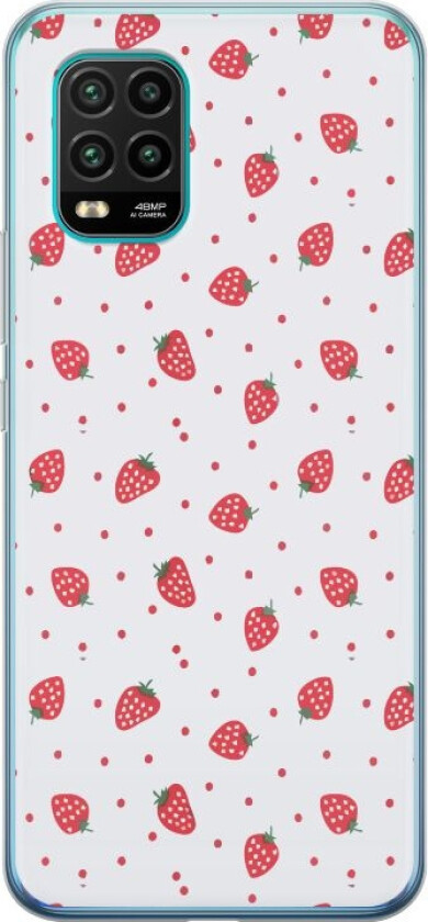 Mobildeksel til Xiaomi Mi 10 Lite 5G med Jordbær motiv