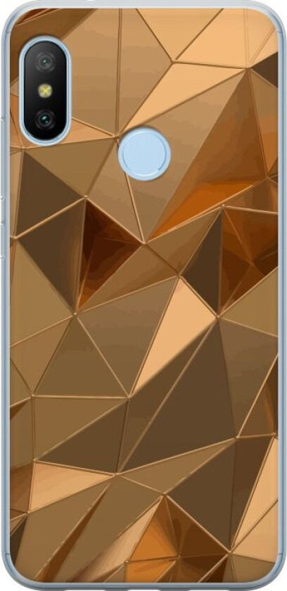 Mobildeksel til Xiaomi Mi A2 Lite med 3D Gull motiv