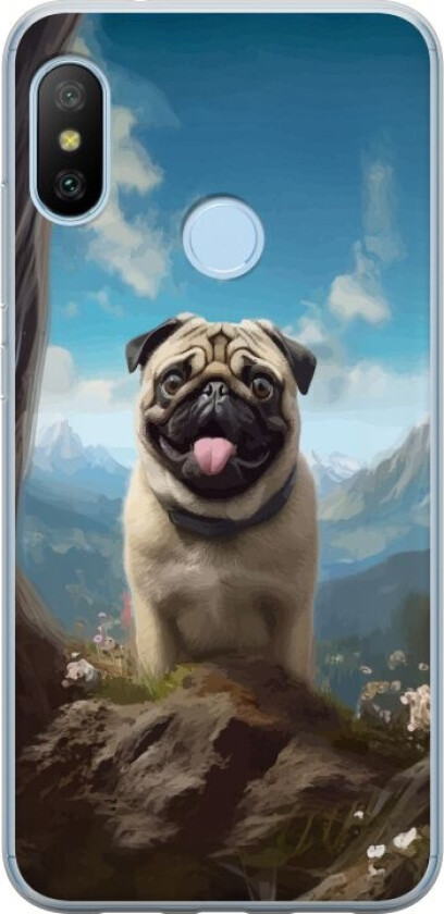 Mobildeksel til Xiaomi Mi A2 Lite med Glad Hund motiv