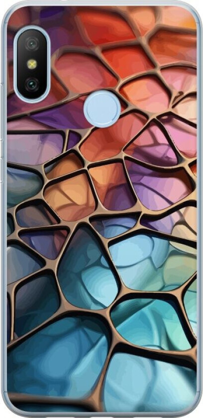 Mobildeksel til Xiaomi Mi A2 Lite med Metalliskt mønster motiv