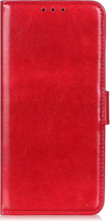 Samsung Galaxy M11 PU Skinn Flip Deksel med Lommebok - Rød