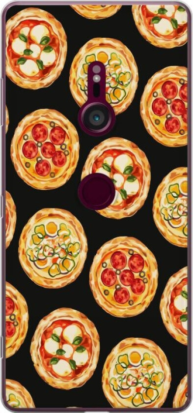 Mobildeksel til Sony Xperia XZ3 med Pizza motiv