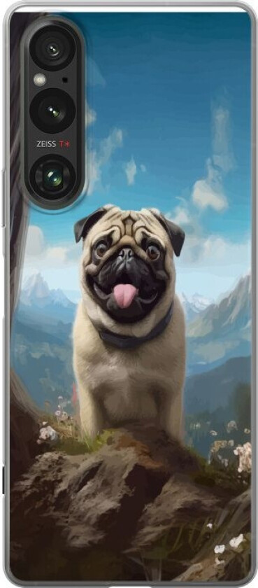 Mobildeksel til Sony Xperia 1 V med Glad Hund motiv