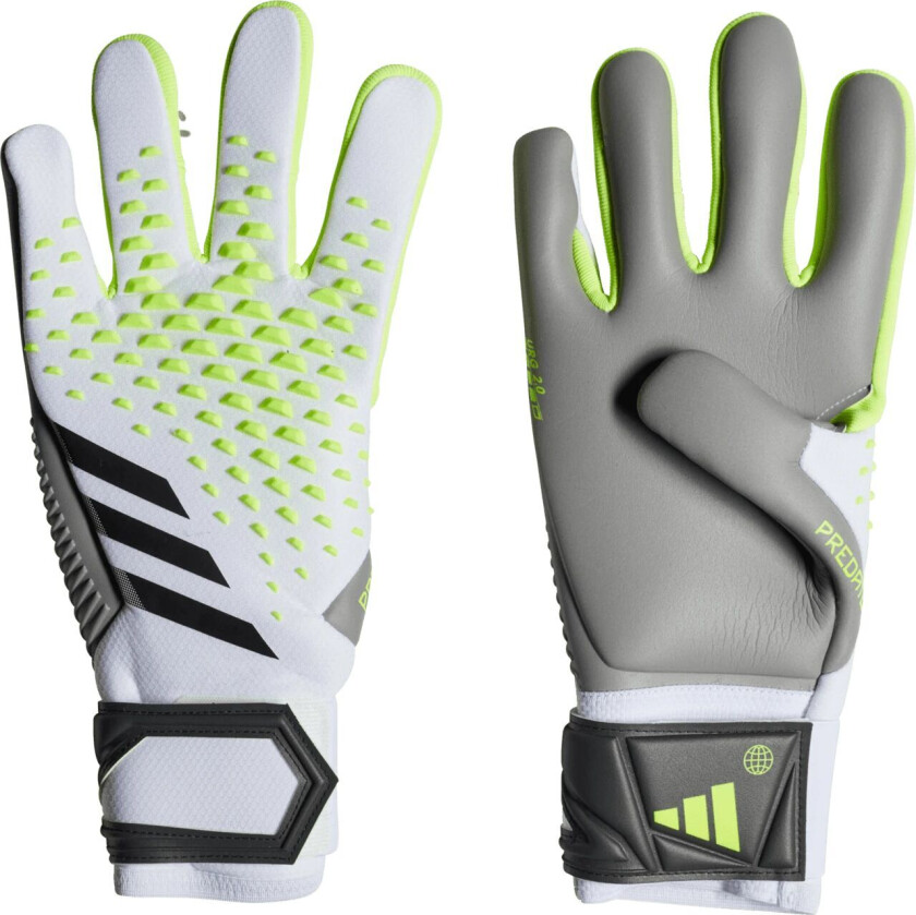 adidas Predator Glove Competition, keeperhansker unisex White/lucid Lemon/bl
