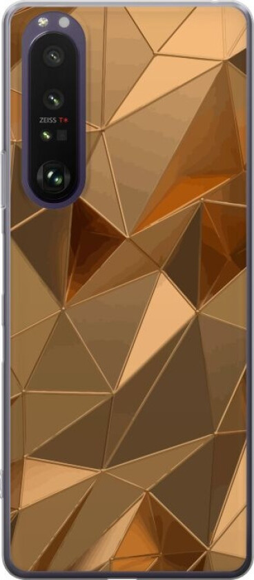 Mobildeksel til Sony Xperia 1 III med 3D Gull motiv