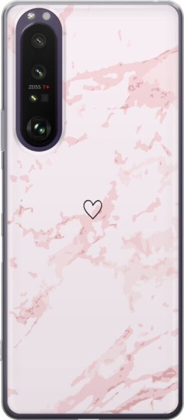 Mobildeksel til Sony Xperia 1 III med Rosa Hjerte motiv