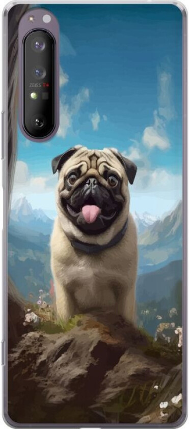 Mobildeksel til Sony Xperia 1 II med Glad Hund motiv