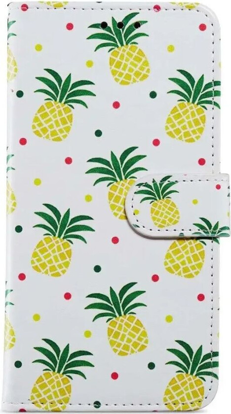 Samsung Galaxy A35 (5G) Kunstskinn Deksel m. Lommebok og Stropp - Ananas