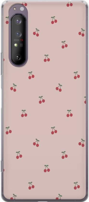 Mobildeksel til Sony Xperia 1 II med Kirsebær motiv
