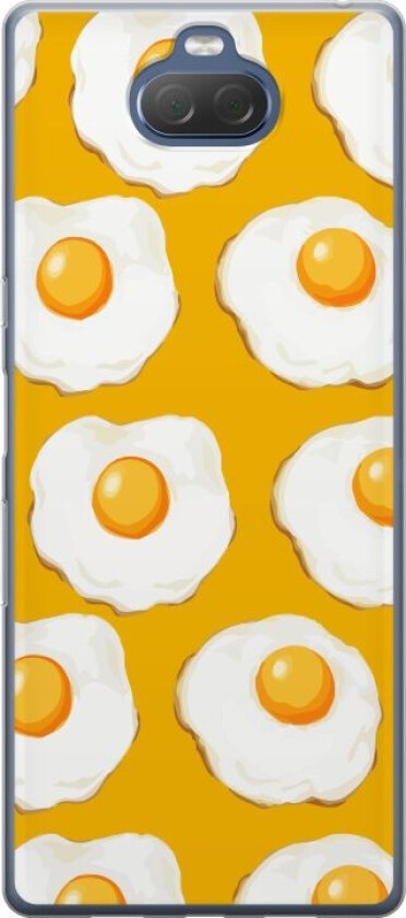 Mobildeksel til Sony Xperia 10 Plus med Stekt egg motiv