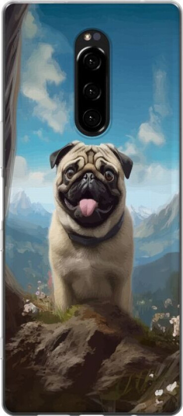 Mobildeksel til Sony Xperia 1 med Glad Hund motiv