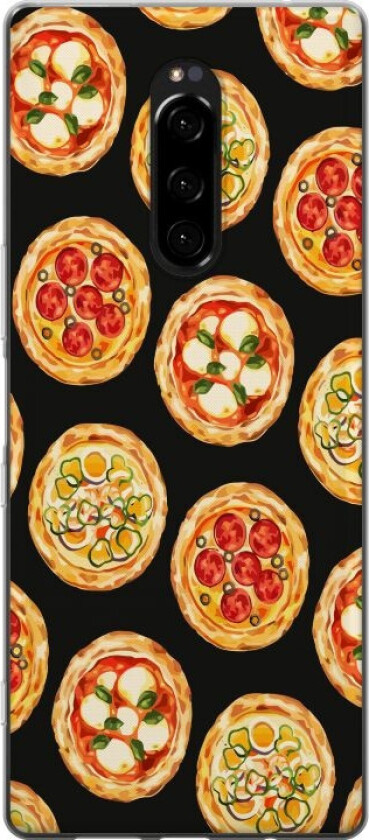 Mobildeksel til Sony Xperia 1 med Pizza motiv