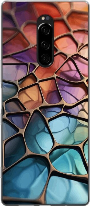 Mobildeksel til Sony Xperia 1 med Metalliskt mønster motiv