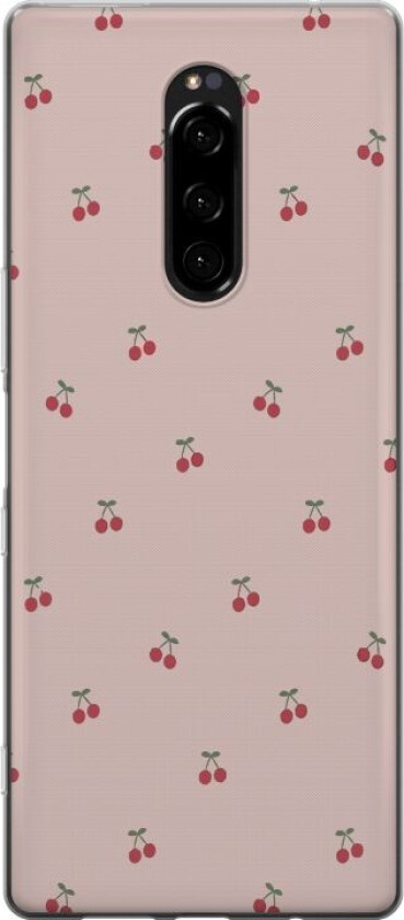 Mobildeksel til Sony Xperia 1 med Kirsebær motiv