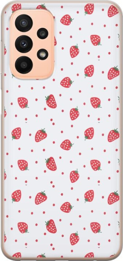 Mobildeksel til Samsung Galaxy A23 med Jordbær motiv