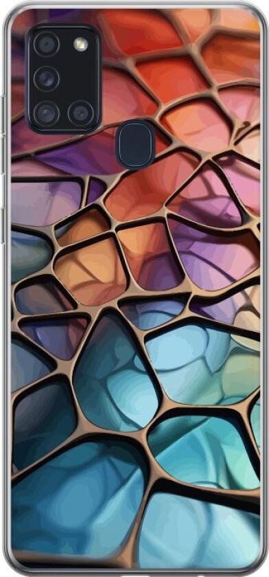 Mobildeksel til Samsung Galaxy A21s med Metalliskt mønster motiv