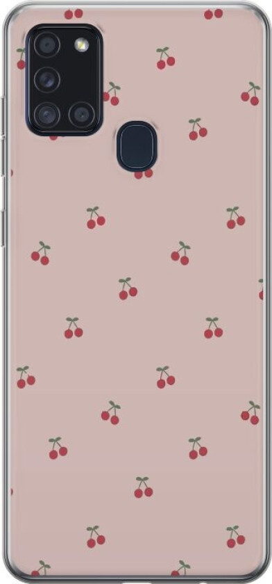Mobildeksel til Samsung Galaxy A21s med Kirsebær motiv