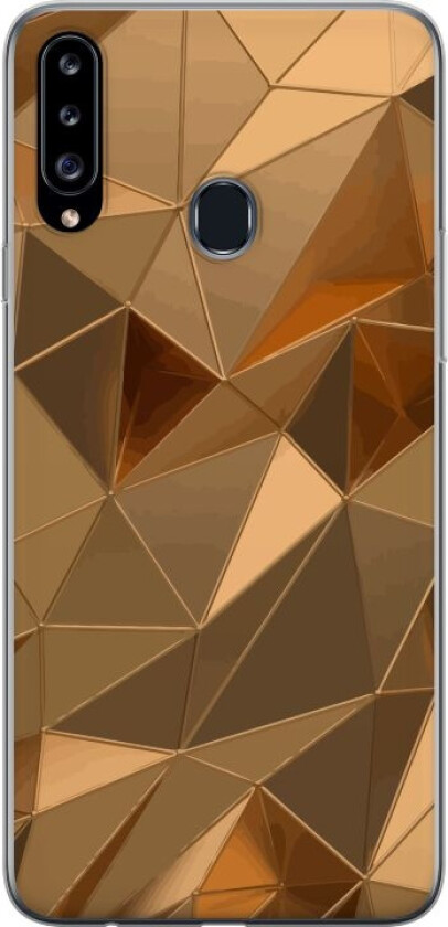 Mobildeksel til Samsung Galaxy A20s med 3D Gull motiv
