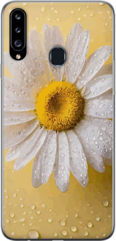 Mobildeksel til Samsung Galaxy A20s med Porselensblomst motiv
