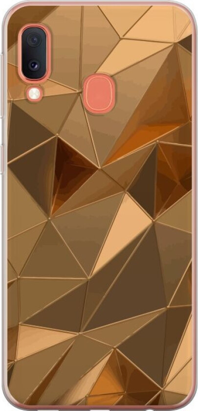 Mobildeksel til Samsung Galaxy A20e med 3D Gull motiv