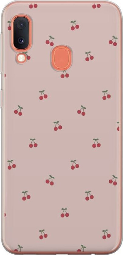 Mobildeksel til Samsung Galaxy A20e med Kirsebær motiv