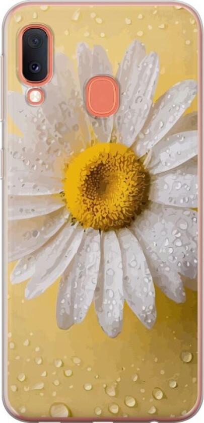 Mobildeksel til Samsung Galaxy A20e med Porselensblomst motiv