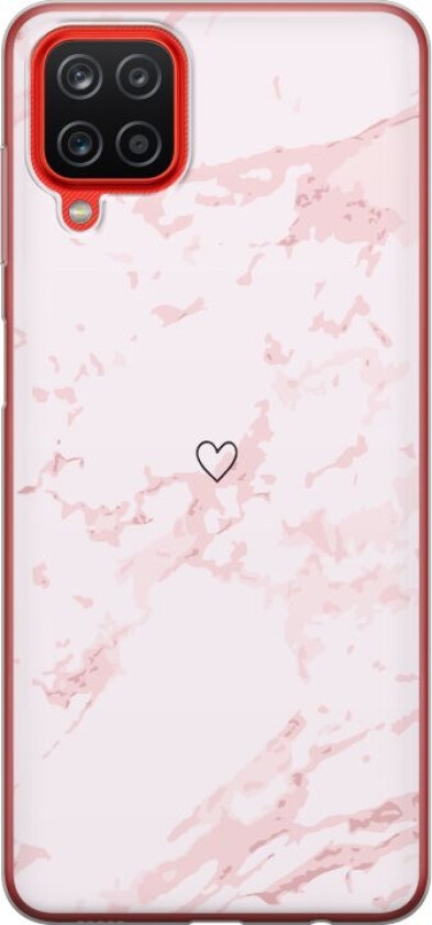 Mobildeksel til Samsung Galaxy A12 med Rosa Hjerte motiv
