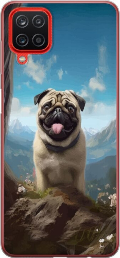 Mobildeksel til Samsung Galaxy A12 med Glad Hund motiv