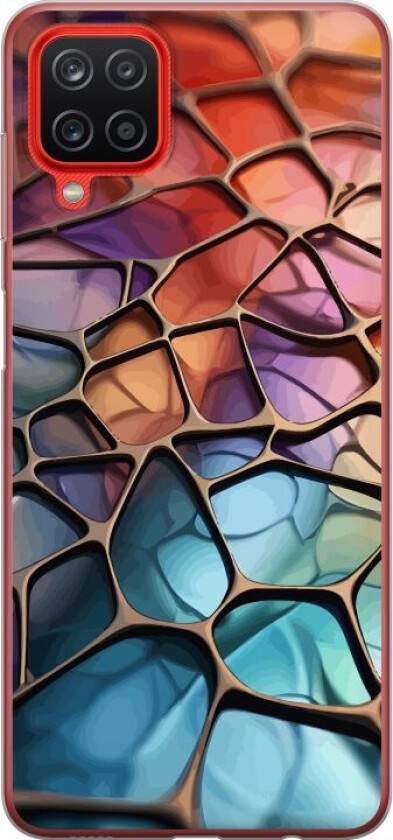 Mobildeksel til Samsung Galaxy A12 med Metalliskt mønster motiv