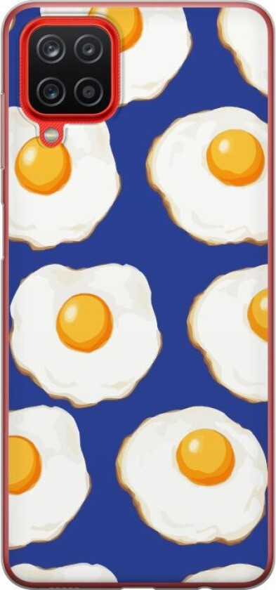 Mobildeksel til Samsung Galaxy A12 med Stekte egg motiv