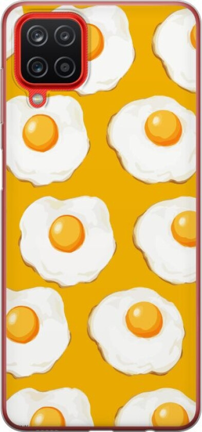 Mobildeksel til Samsung Galaxy A12 med Stekt egg motiv