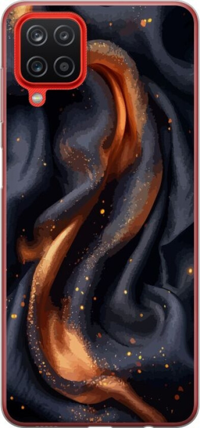 Mobildeksel til Samsung Galaxy A12 med Brennende silke motiv