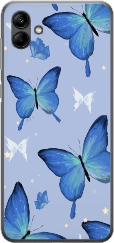 Mobildeksel til Samsung Galaxy A05 med Blå sommerfugler motiv