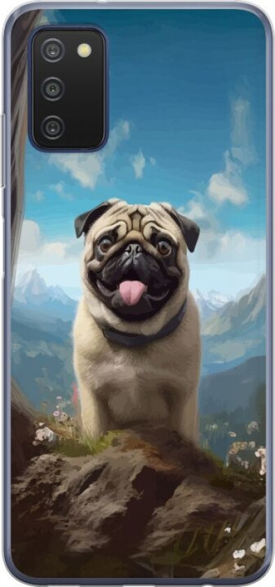 Mobildeksel til Samsung Galaxy A03s med Glad Hund motiv