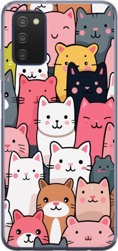 Mobildeksel til Samsung Galaxy A03s med Kattmønster motiv