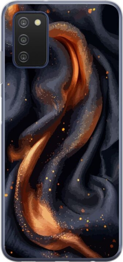 Mobildeksel til Samsung Galaxy A03s med Brennende silke motiv