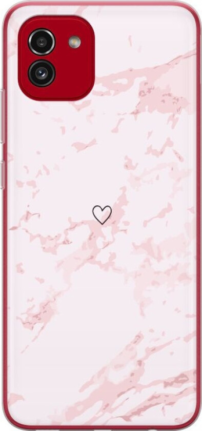 Mobildeksel til Samsung Galaxy A03 med Rosa Hjerte motiv
