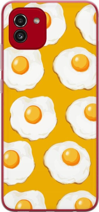 Mobildeksel til Samsung Galaxy A03 med Stekt egg motiv
