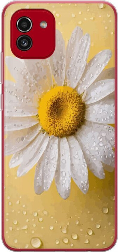 Mobildeksel til Samsung Galaxy A03 med Porselensblomst motiv