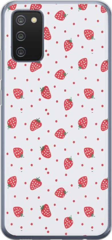 Mobildeksel til Samsung Galaxy A02s med Jordbær motiv