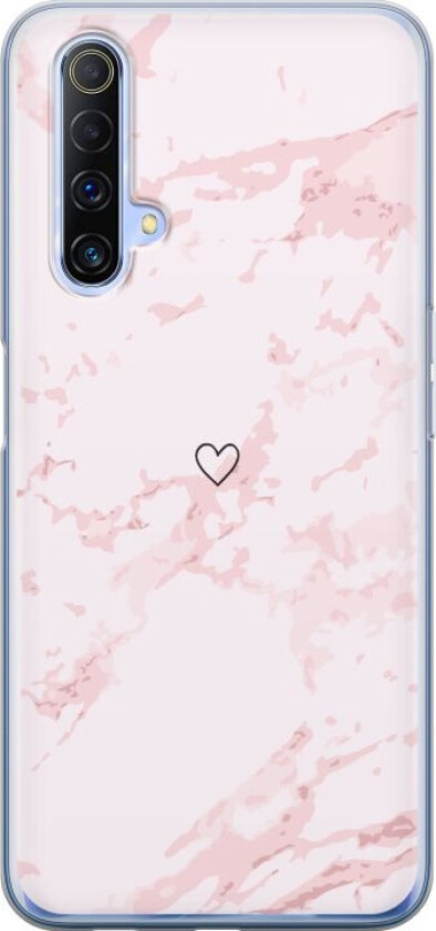 Mobildeksel til Realme X50 5G med Rosa Hjerte motiv